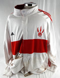 2007-08 Toronto Raptors Jorge Garbosa #15 Game Used White Warm Up Jacket 2XL 666