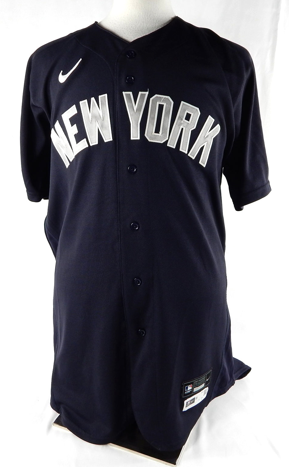 2021 New York Yankees Tim LoCastro #33 Game Issued Pos Used Navy Jersey ST BP 4