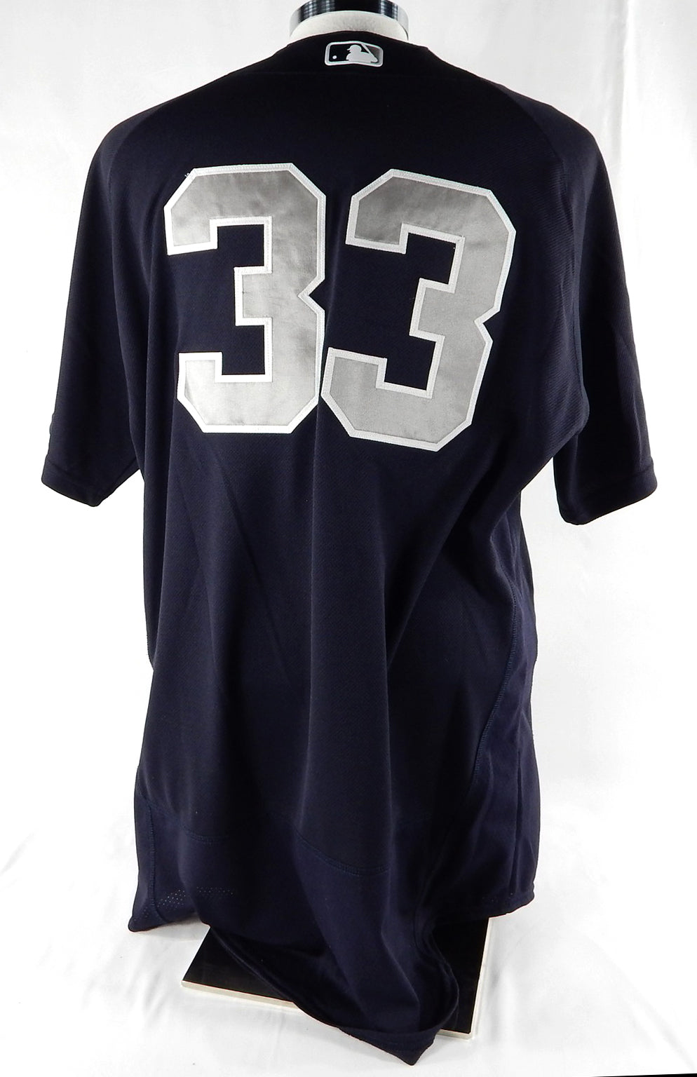 2021 New York Yankees Tim LoCastro #33 Game Issued Pos Used Navy Jersey ST BP 4 Pic2