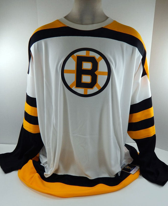 Men Boston Bruins Willie O'Ree #18 White Jersey Blue Line Mitchell Nes NWT 4XL 1