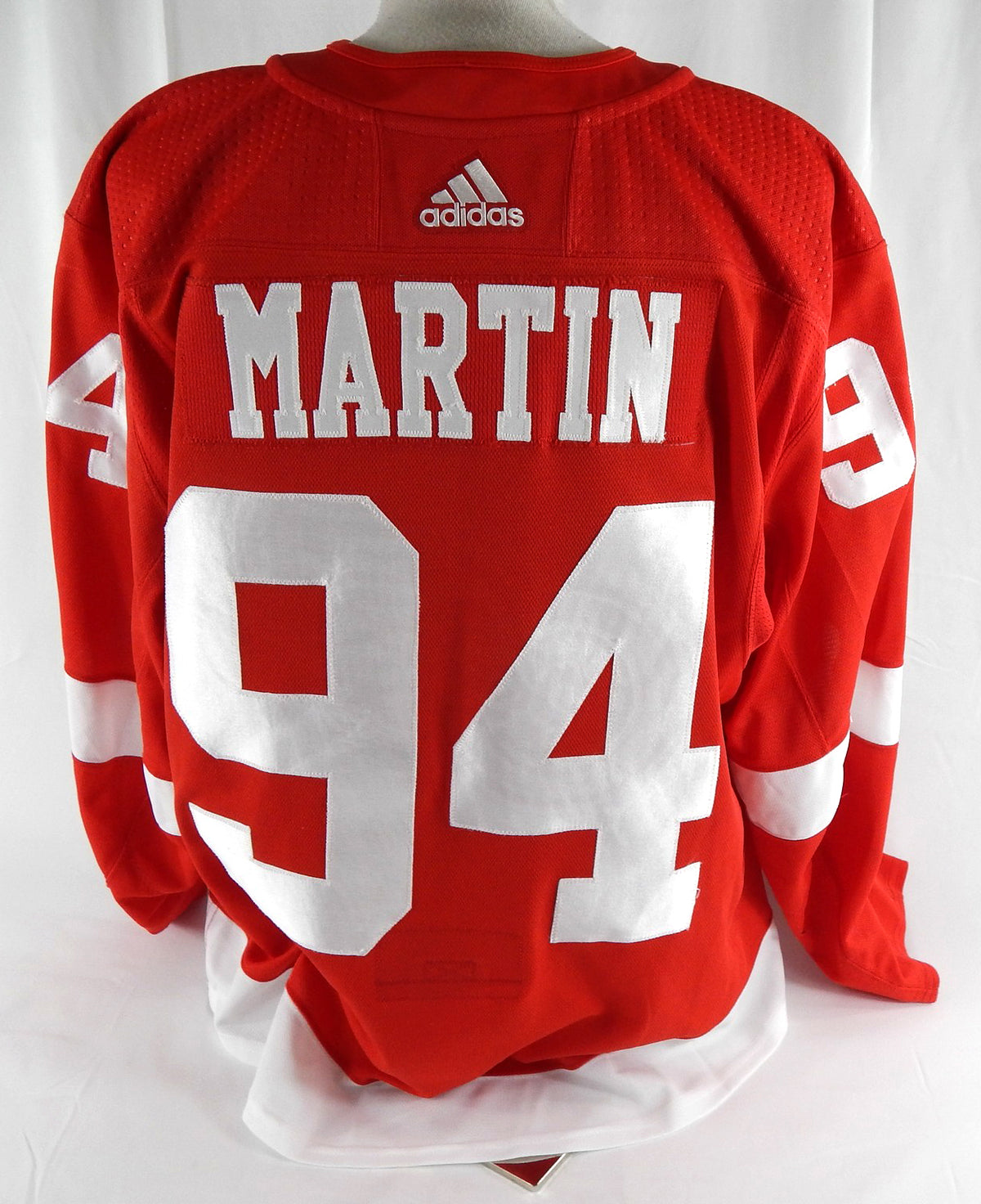 2017-23 Detroit Red Wings Martin Alec Regula #94 Game Used Red Jersey 56 102 Pic2