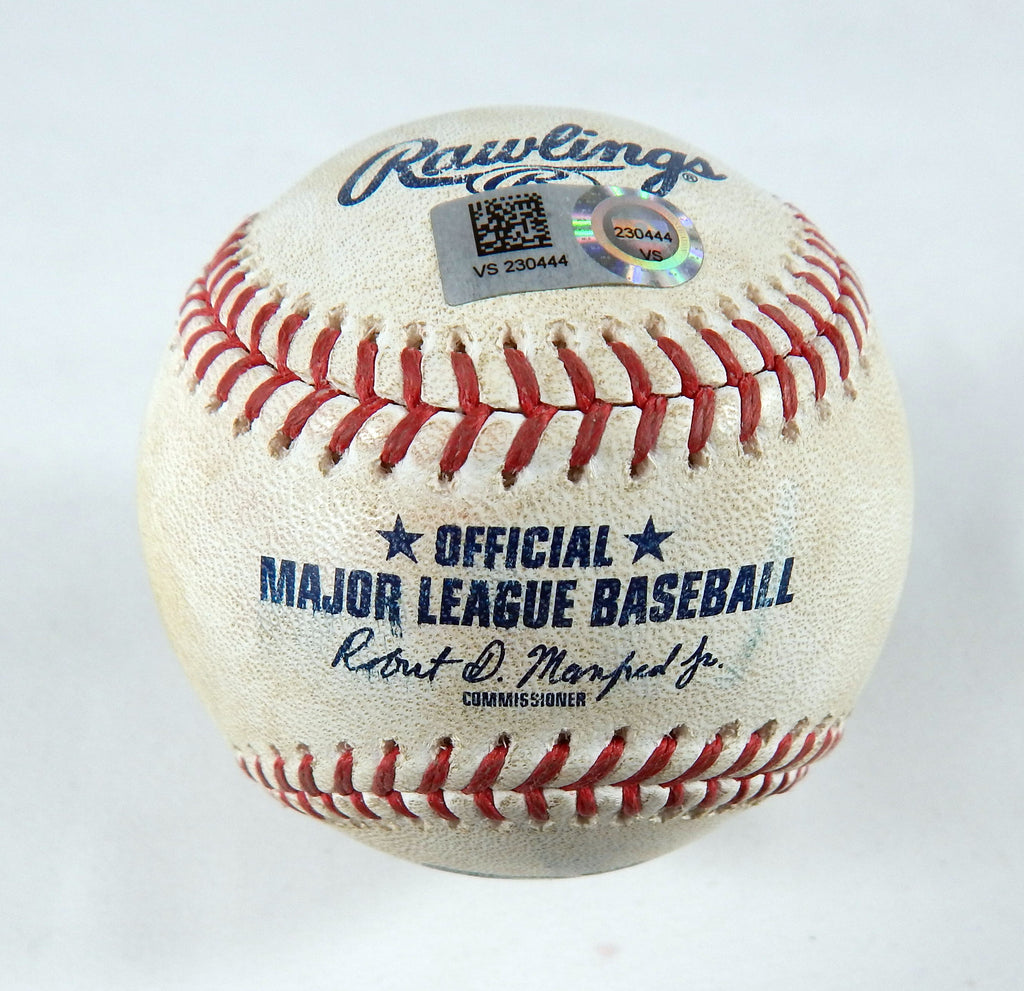 2023 Marlins Nationals Game Used Baseball Tanner Scott Lane Thomas Foul. 221