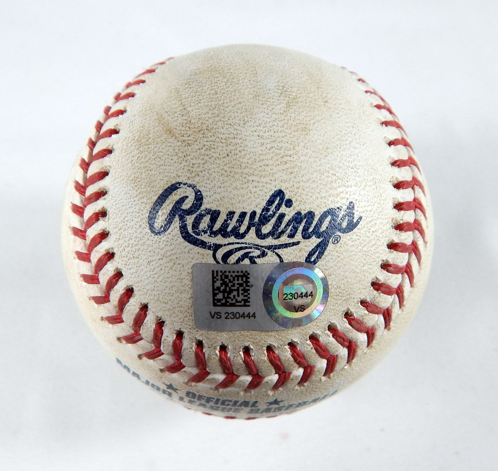2023 Marlins Nationals Game Used Baseball Tanner Scott Lane Thomas Foul. 221 Pic2