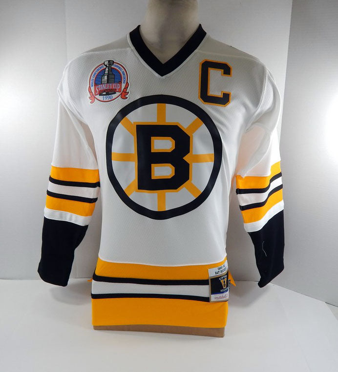 Mens Boston Bruins Ray Bourque #77 White Jersey Blue Line Mitchell Nes NWT S 3