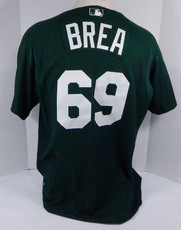 2003 Tampa Bay Rays Leslie Brea #69 Game Used Green Jersey BP ST DP05073