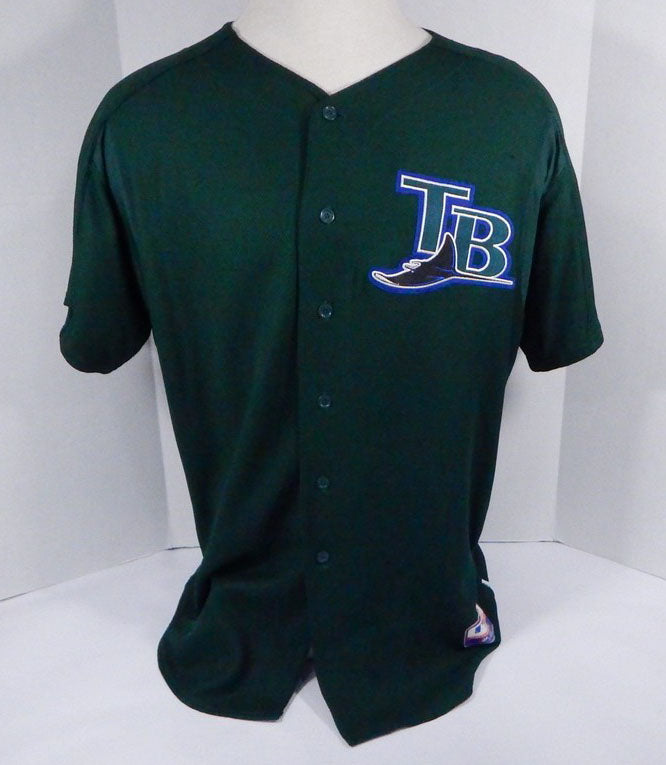 2003 Tampa Bay Rays Leslie Brea #69 Game Used Green Jersey BP ST DP05073 Pic2