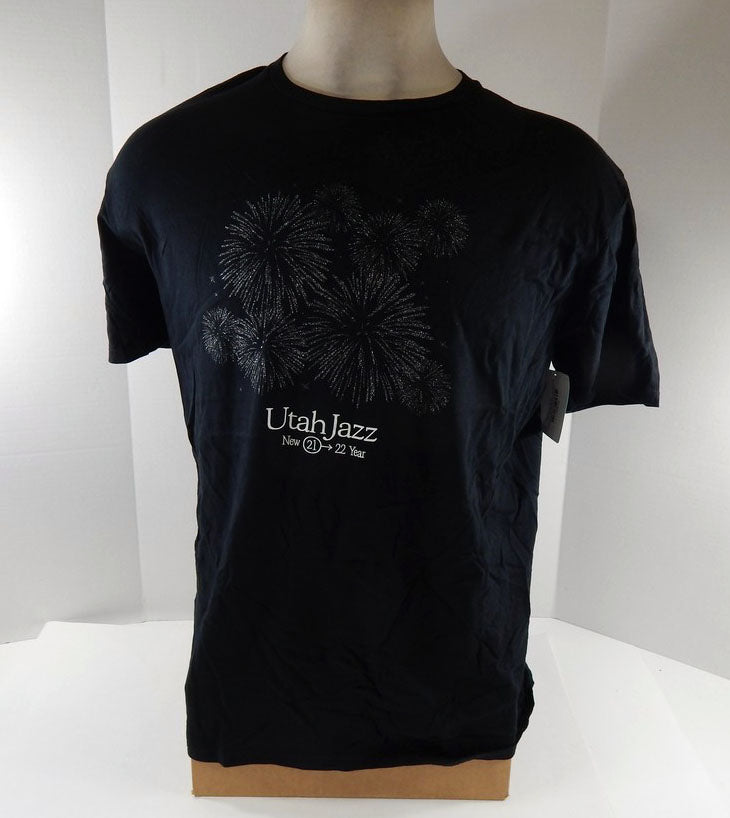 2021-22 Mens Utah Jazz Authentic Black T-Shirt New Year NWT XL 15s