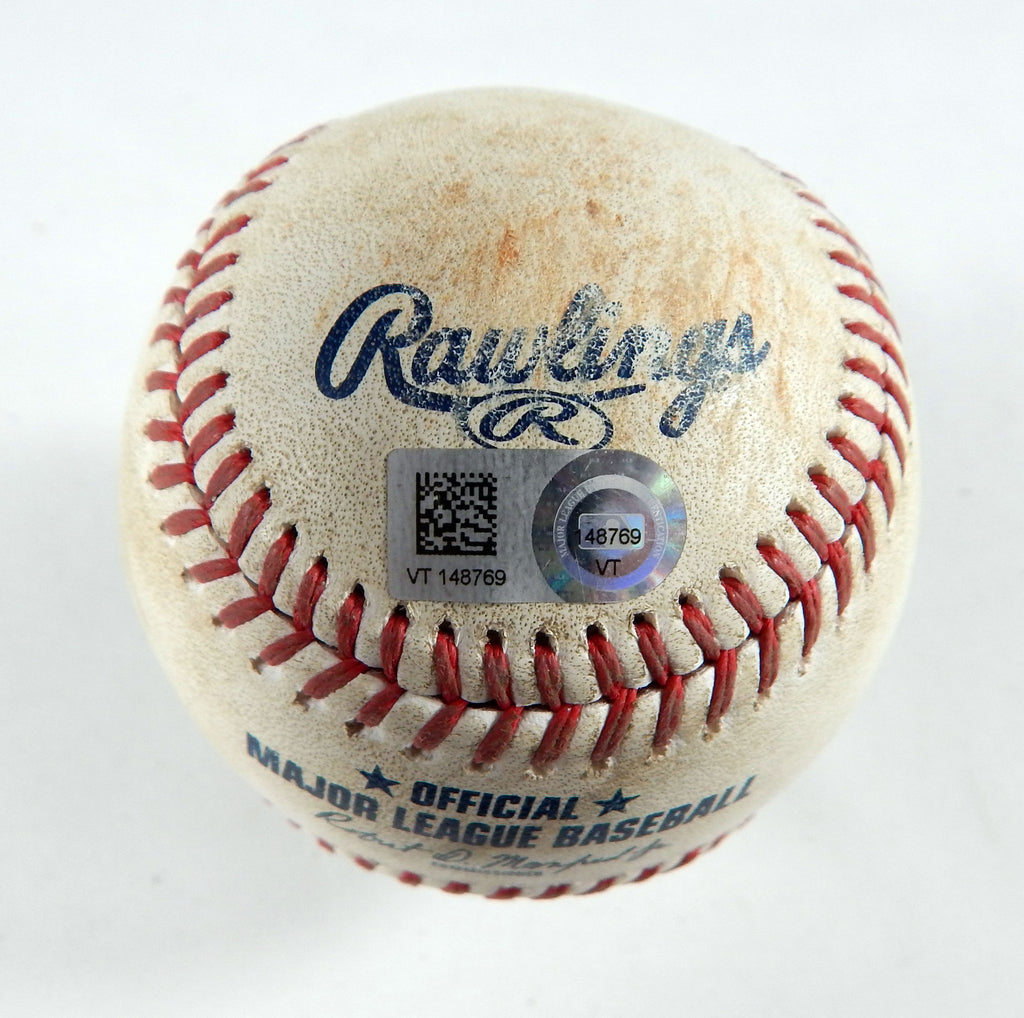 2023 Marlins Nationals Game Used Baseball Sandy Alcantara Dominic Smith Single 3 Pic2