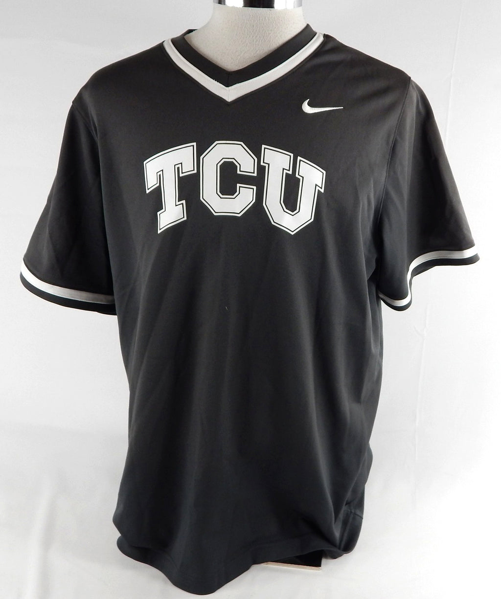 2023 Texas Christian Frogs #33 Game Used Grey Practice Jersey Baseball XL 762