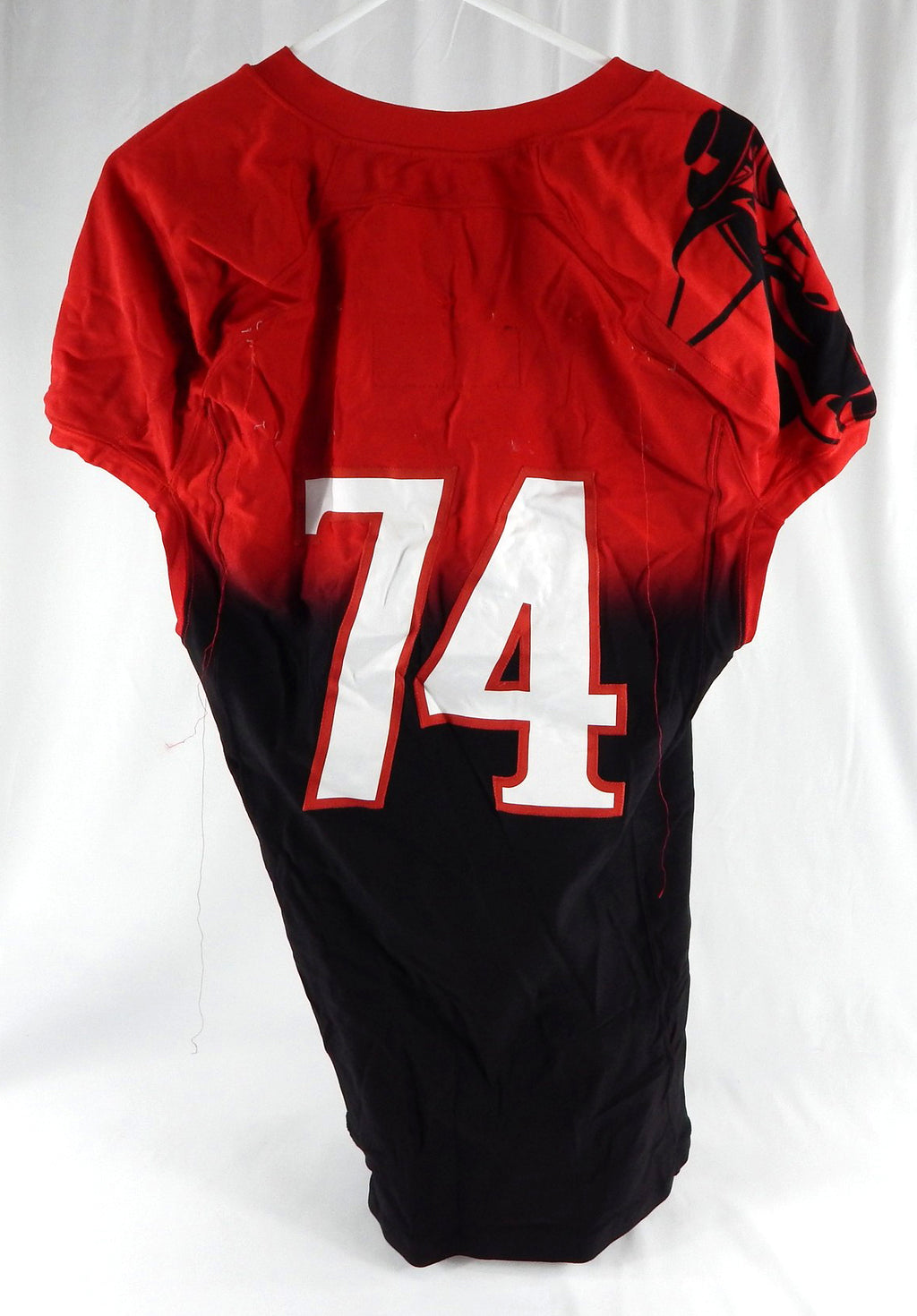 2014 Texas Tech Red Raiders #74 Game Used Red Jersey Football NP Rem 50 116 Pic2