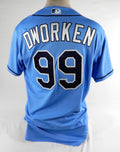 2023 Tampa Bay Rays Misha Dworken #99 Game Issued Blue Jersey ST BP 46 DP72475