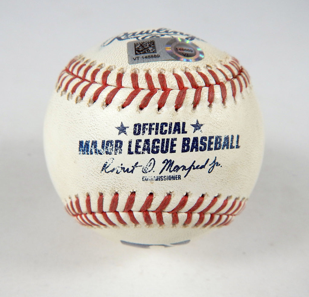 2023 Athletics Nationals Game Used Baseball Paul Blackburn Jake Alu Strikeout 7