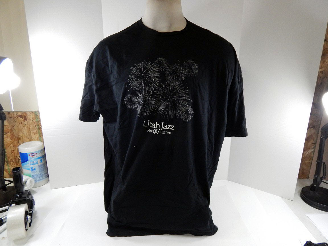 2021-22 Mens Utah Jazz Authentic Black T-Shirt New Year NWT 3XL 17S
