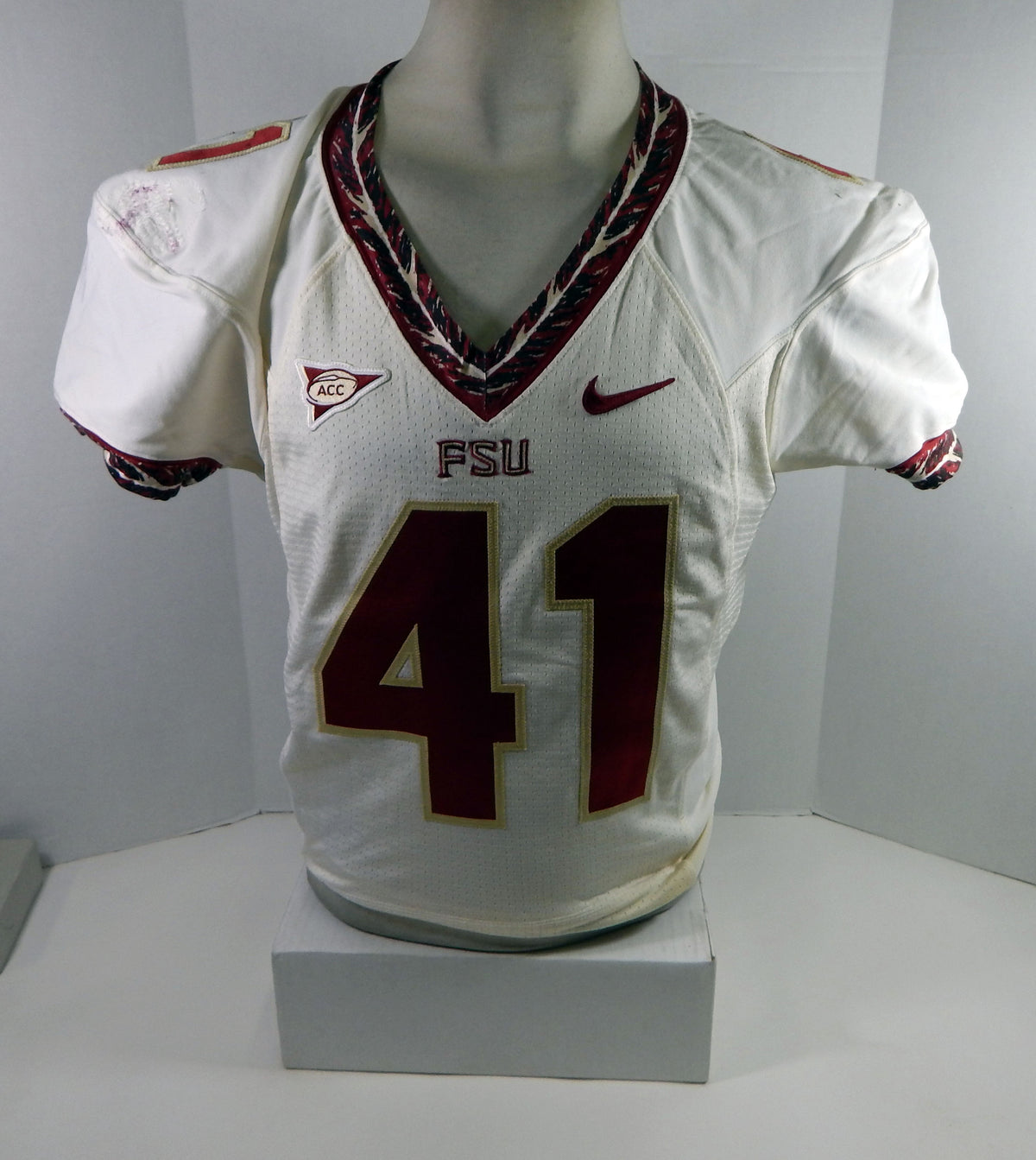2008-12 Florida State Seminoles #41 Game Used White Jersey NP Rem DP28340