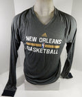2014-15 New Orleans Pelicans Team Issued Grey Longsleeve Training Shirt 3XL+2 9