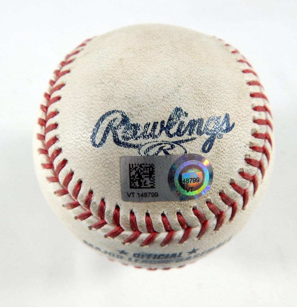 2023 Cardinals Nationals Game Used Baseball Hunter Harvey Willson Contreras HBP Pic2