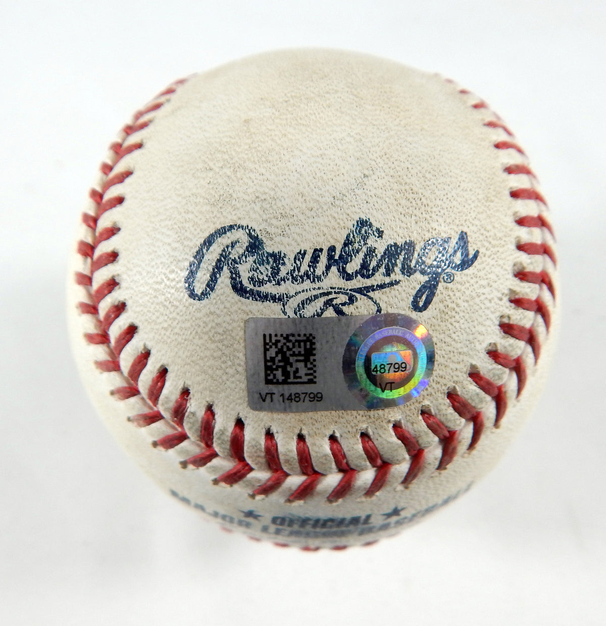 2023 Cardinals Nationals Game Used Baseball Hunter Harvey Willson Contreras HBP Pic2