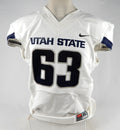 2013-15 Utah State Aggies #63 Game Used White Jersey NP R XL 121