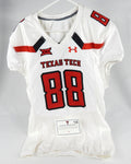 2018 Texas Tech Red Raiders #88 Game Issued Pos Used White Jersey NP R 48 9183