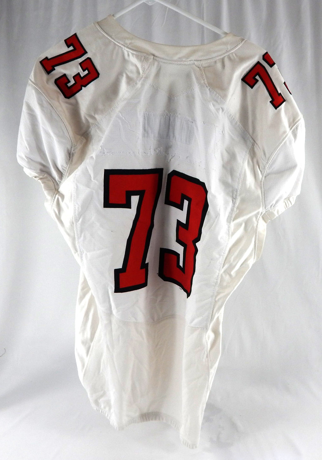 2018 Texas Tech Red Raiders #73 Game Used White Jersey 150 Patch Football NP R 8 Pic2