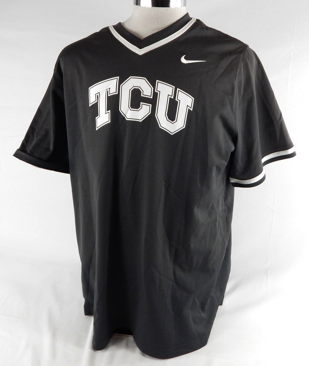 2023 Texas Christian Frogs #18 Game Used Grey Practice Jersey Baseball XL 764