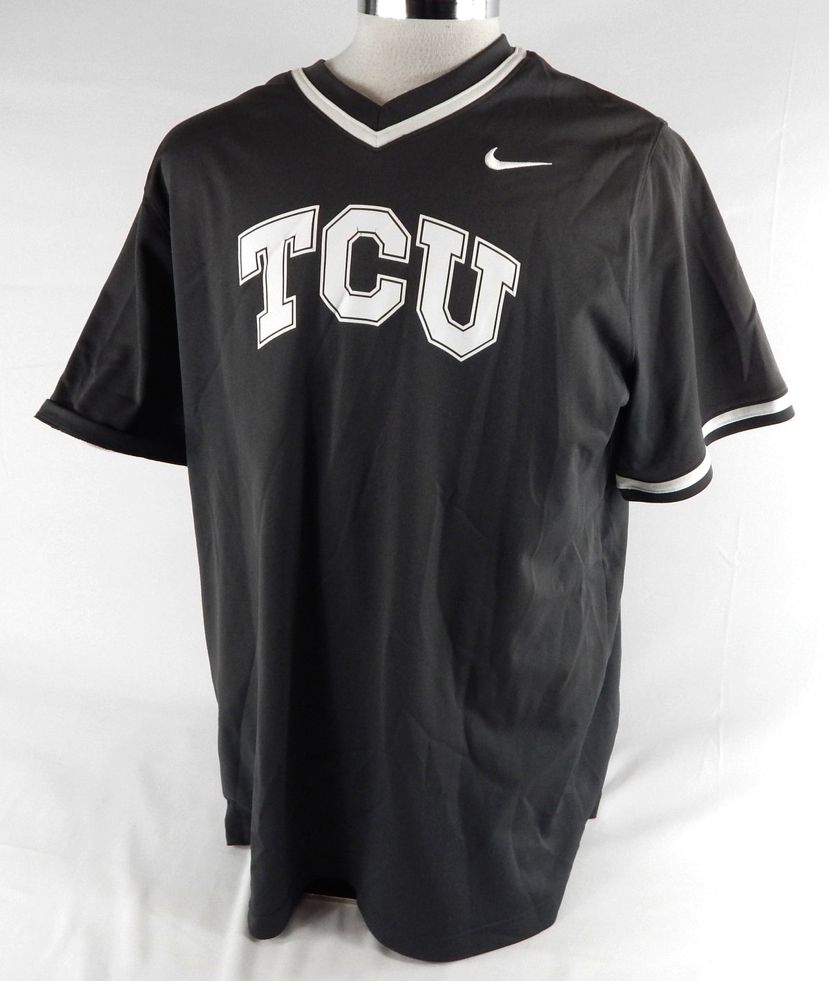 2023 Texas Christian Frogs #18 Game Used Grey Practice Jersey Baseball XL 764