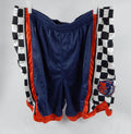 2007-08 Charlotte Bobcats Game Issued Navy Shorts Nascar 50 329