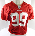 2010 San Francisco 49ers Manny Lawson #99 Game Issued Red Practice Jersey 5