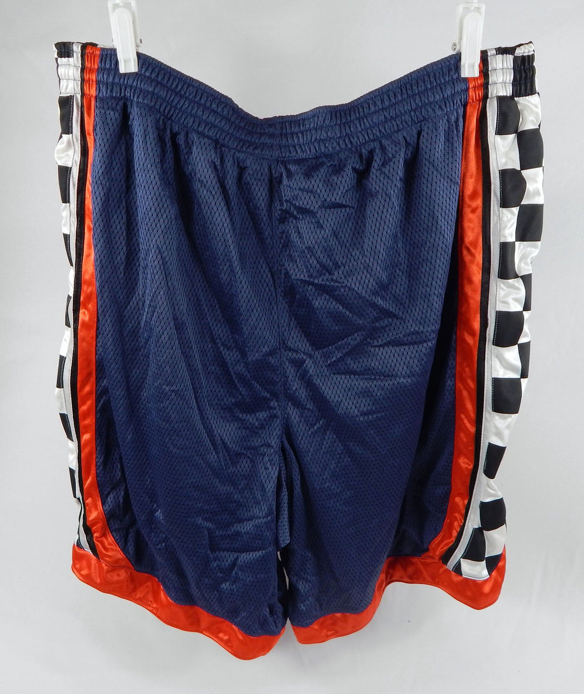 2007-08 Charlotte Bobcats Game Issued Navy Shorts Nascar 50 329 Pic2