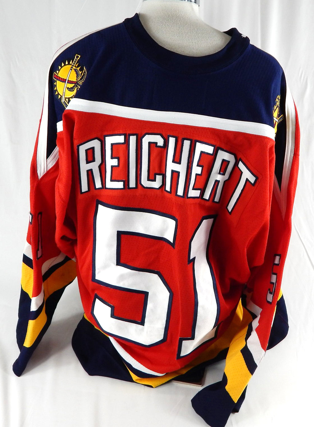 2000s Florida Panthers Craig Reichert #51 Game Issued Red Jersey  DP98395 Pic2