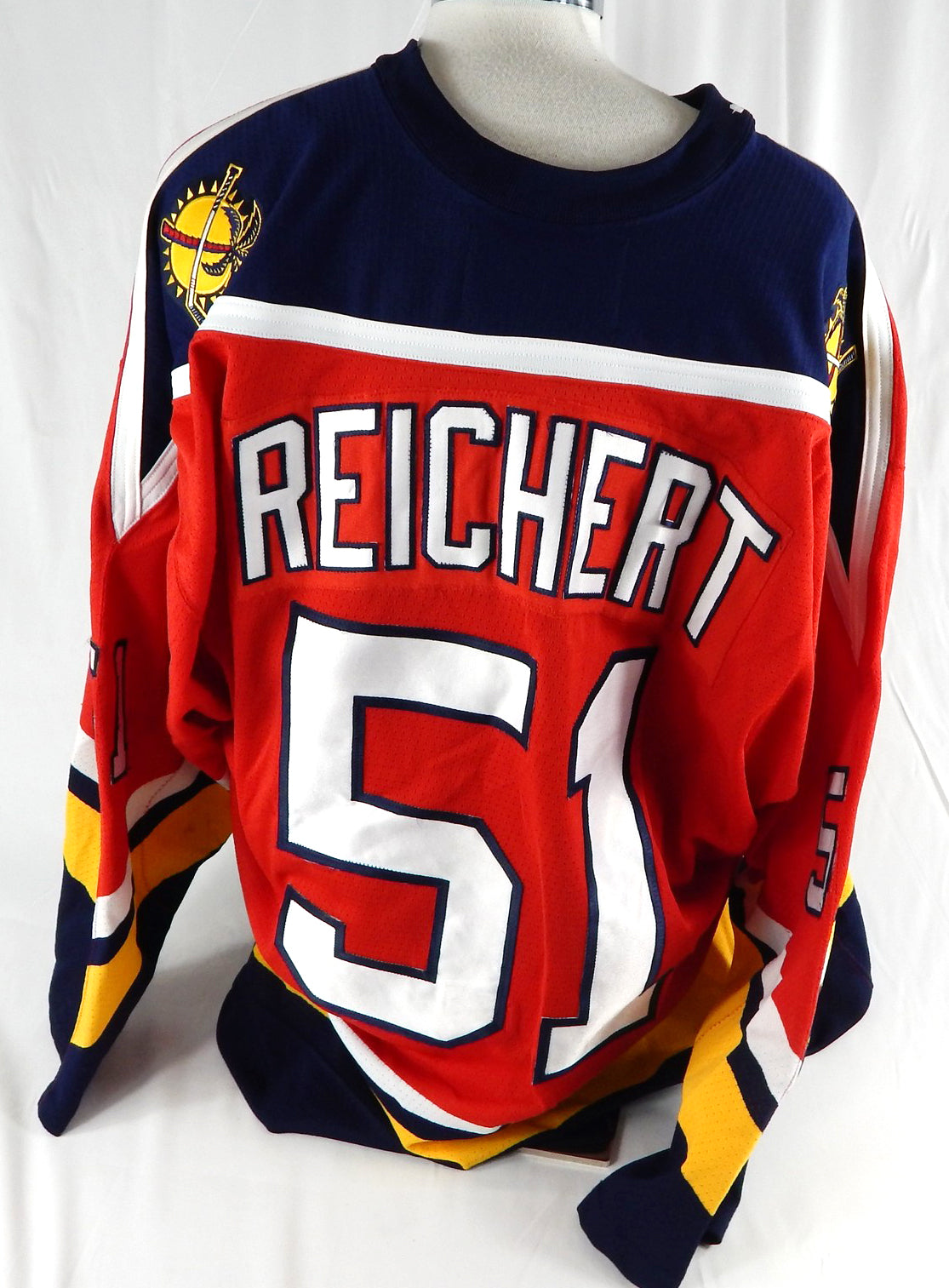 2000s Florida Panthers Craig Reichert #51 Game Issued Red Jersey  DP98395 Pic2