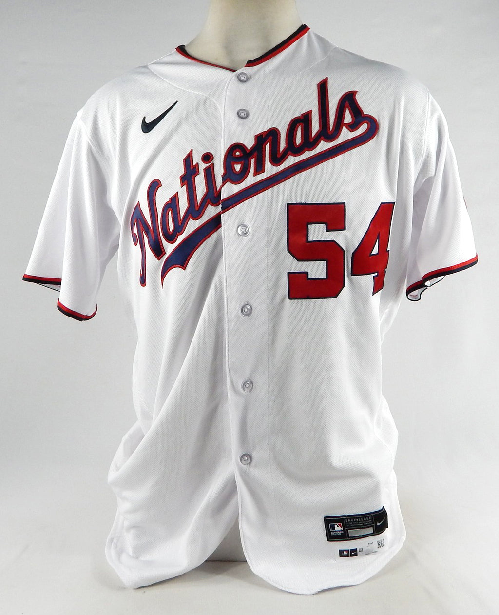 2023 Washington Nationals Amos Willingham #54 Game Issued P Used White Jersey 1 Pic2