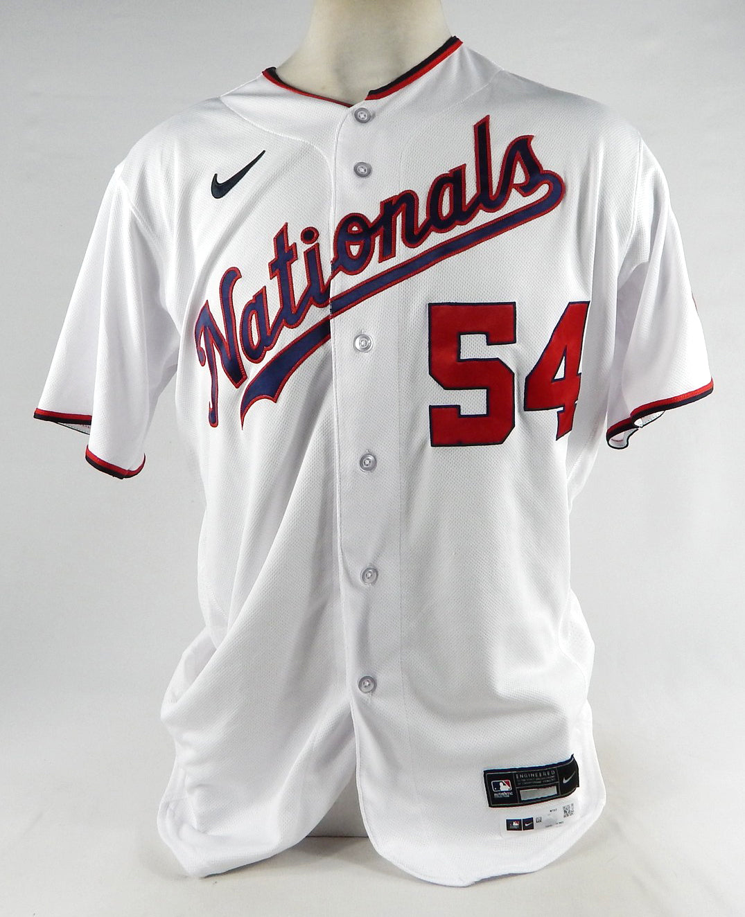 2023 Washington Nationals Amos Willingham #54 Game Issued P Used White Jersey 1 Pic2