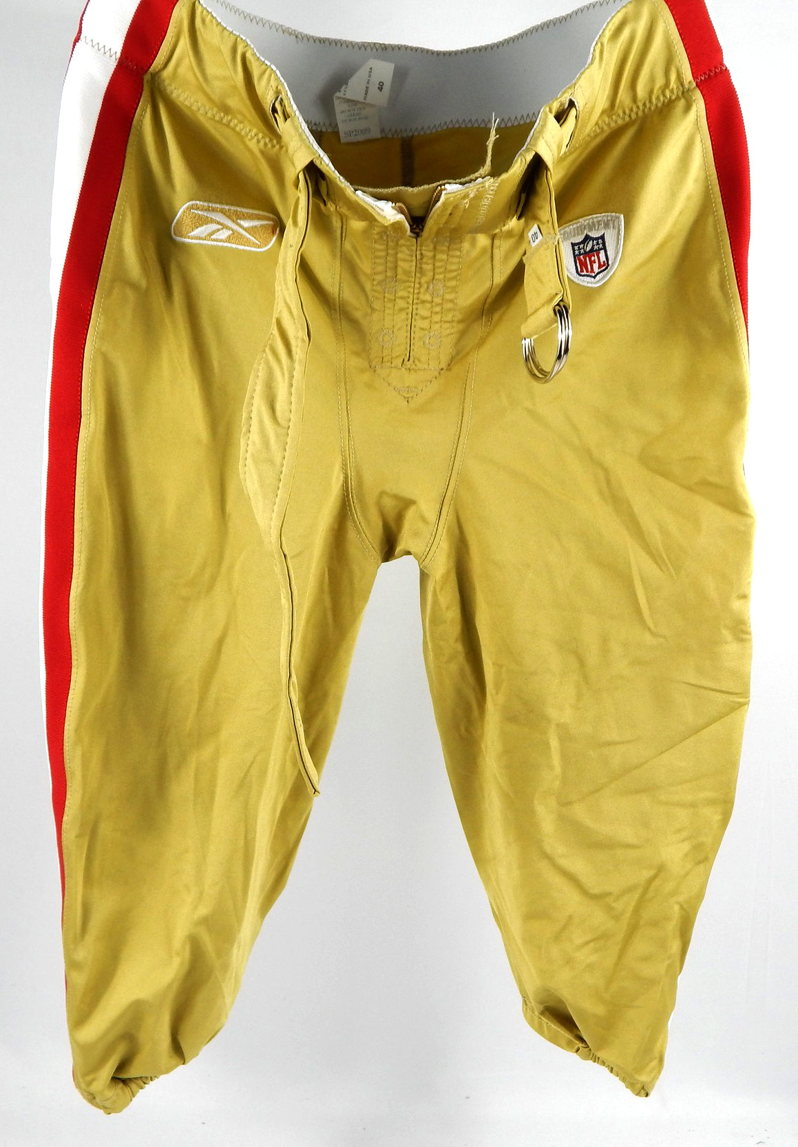 2009 San Francisco 49ers Game Issued Gold Pants 40 087