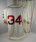 2018 Pittsburgh Pirates Crawford Trevor Williams #34 Game Used Cream Jersey Pant
