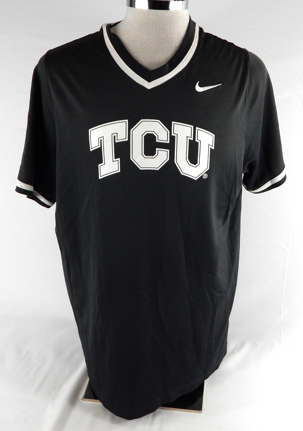 2020 Texas Christian Frogs #41 Game Used Grey Practice Jersey Baseball XL 766