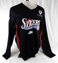 2025-26 Philadelphia 76ers Johni Broome #22 Game Used Black Shoot Shirt Classic