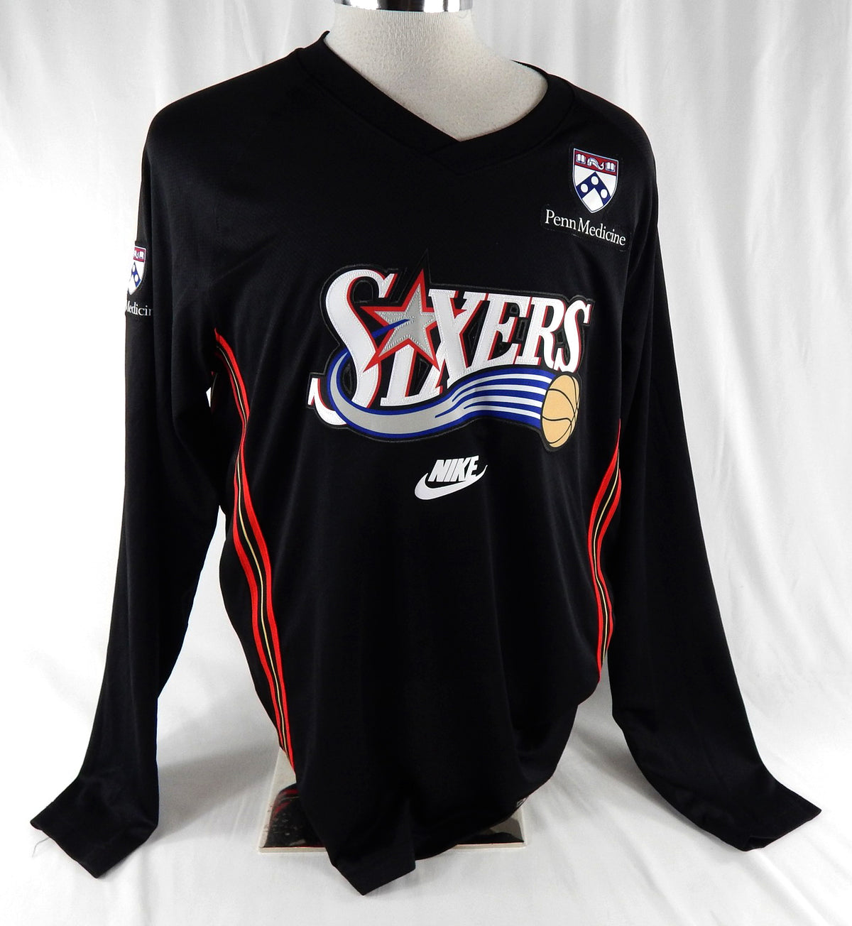 2025-26 Philadelphia 76ers Johni Broome #22 Game Used Black Shoot Shirt Classic