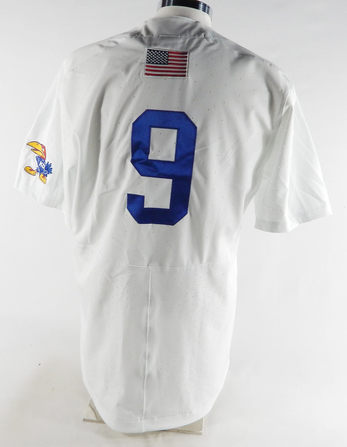 2022 Kansas Jayhawks #9 Game Used White Jersey Baseball 44 961 Pic2