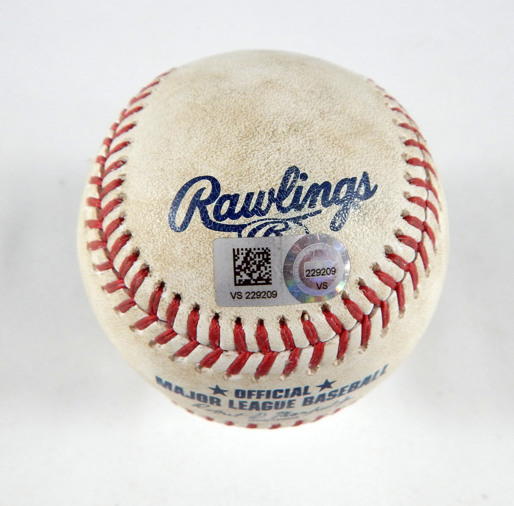 2023 Reds Nationals Game Used Baseball Brett Kennedy Jeimer Candelario Foul Pic2