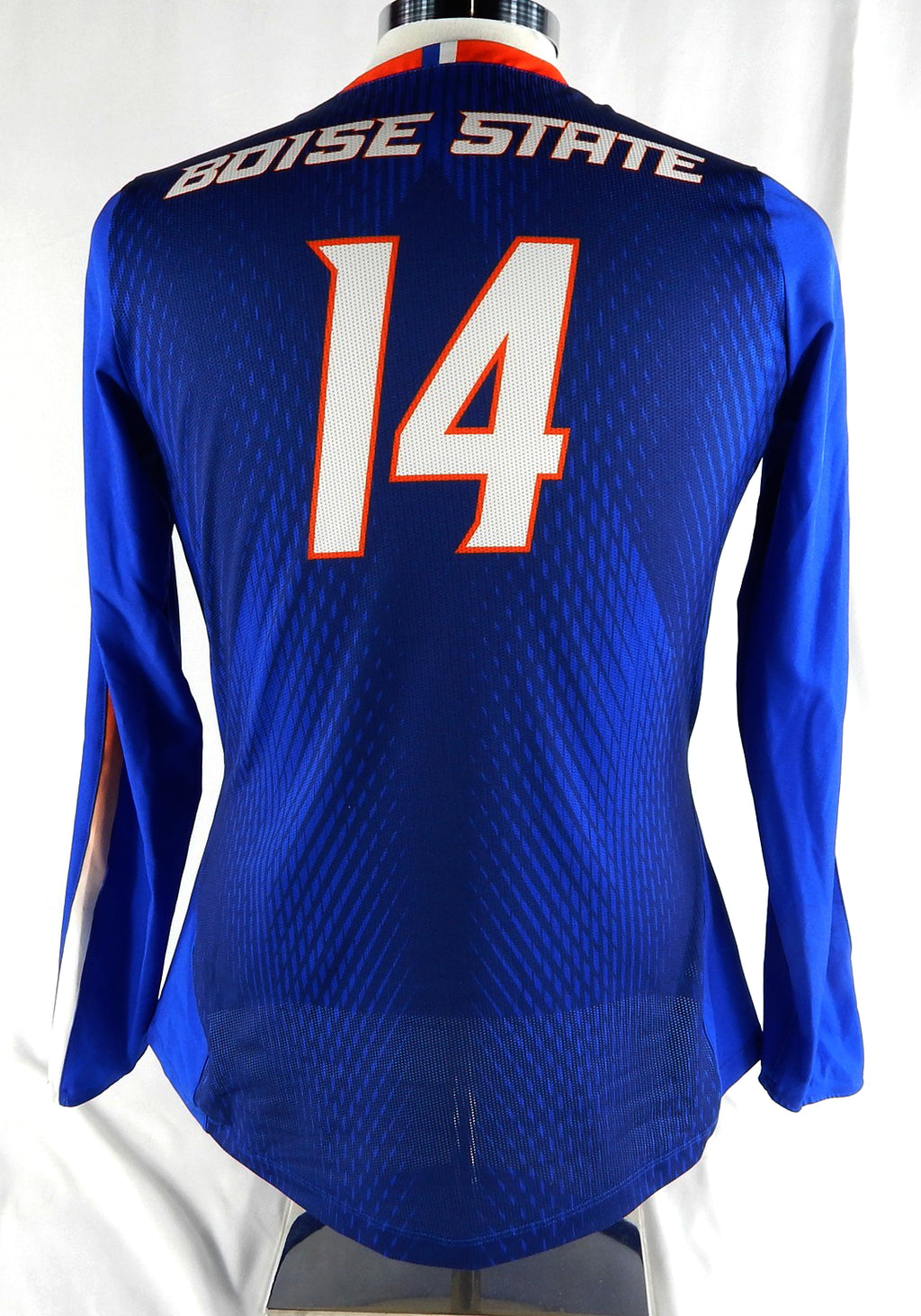 2017 Boise State Broncos #14 Game Used Blue Jersey Womens Volleyball L 701 Pic2