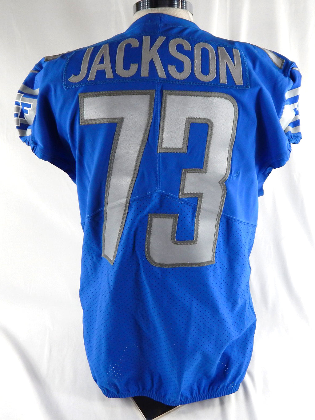 2022 Detroit Lions Jonah Jackson #73 Game Used Blue Jersey 11/6 STS 46 672 Pic2