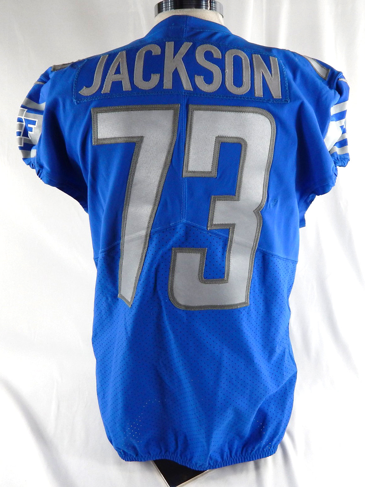 2022 Detroit Lions Jonah Jackson #73 Game Used Blue Jersey 11/6 STS 46 672 Pic2