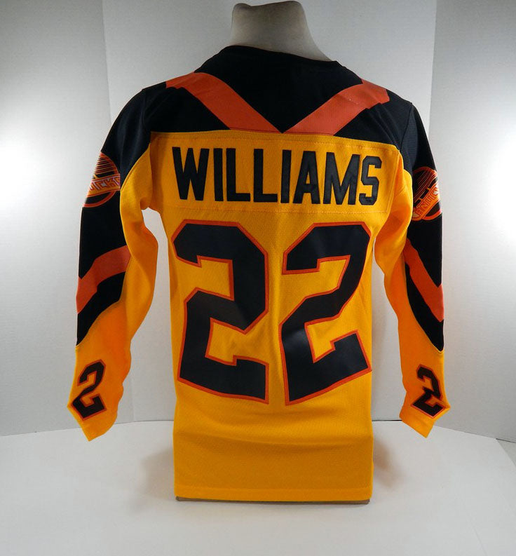 Men Vancouver Canucks Tiger Dave Williams #22 Yellow Jersey Mitchell Nes NWT S 8 Pic2