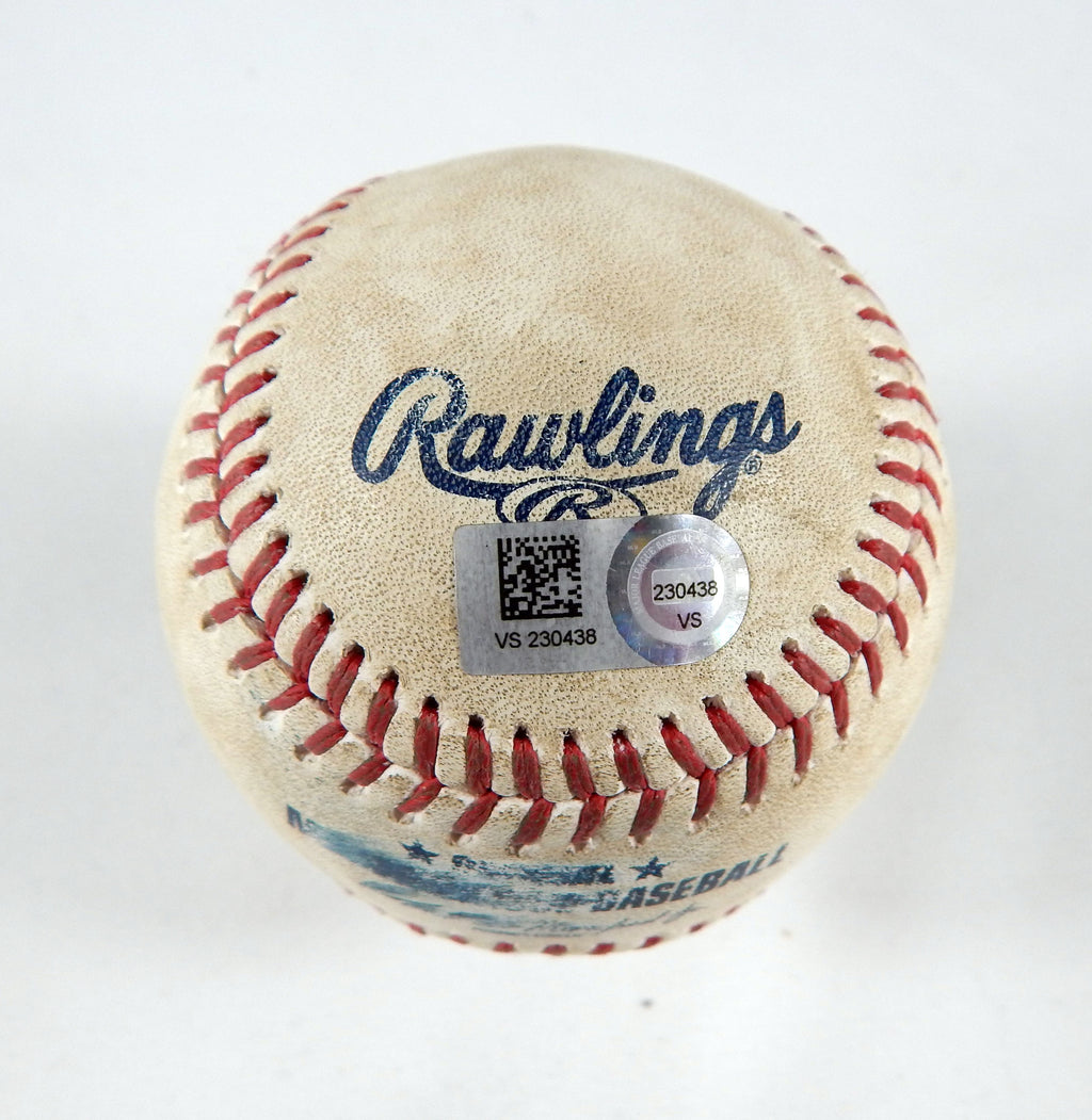 2023 Marlin National Game Used Baseball Braxton Garrett Victor Robles StrikeOut Pic2