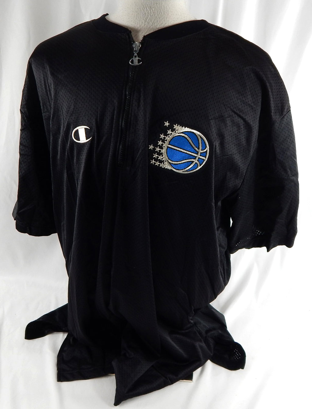 1990s Orlando Magic Game Issued Black Quarter Zip Shirt XXL DP113162
