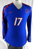 2017 Boise State Broncos #17 Game Used Blue Jersey Womens Volleyball M 704