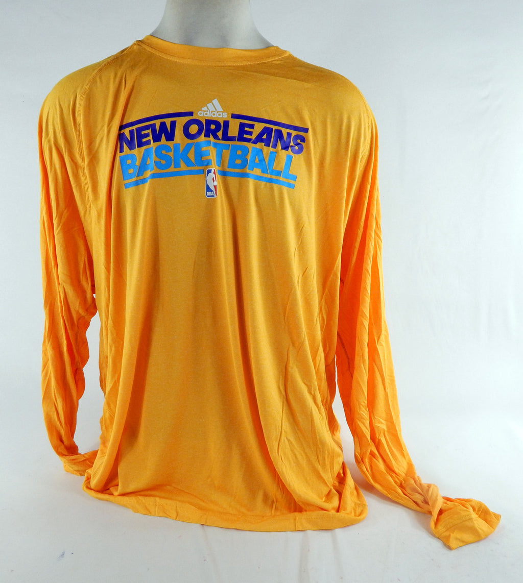 2011-12 New Orleans Hornets Team Issued Yellow LongSleeve Training Shirt 4XLT 39