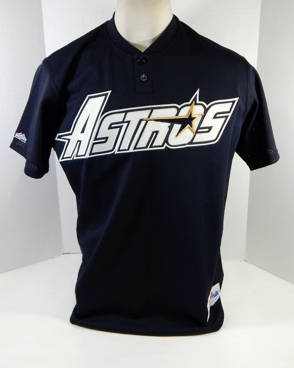 1994-96 Houston Astros Blank # Game Issued Navy Jersey 46 167