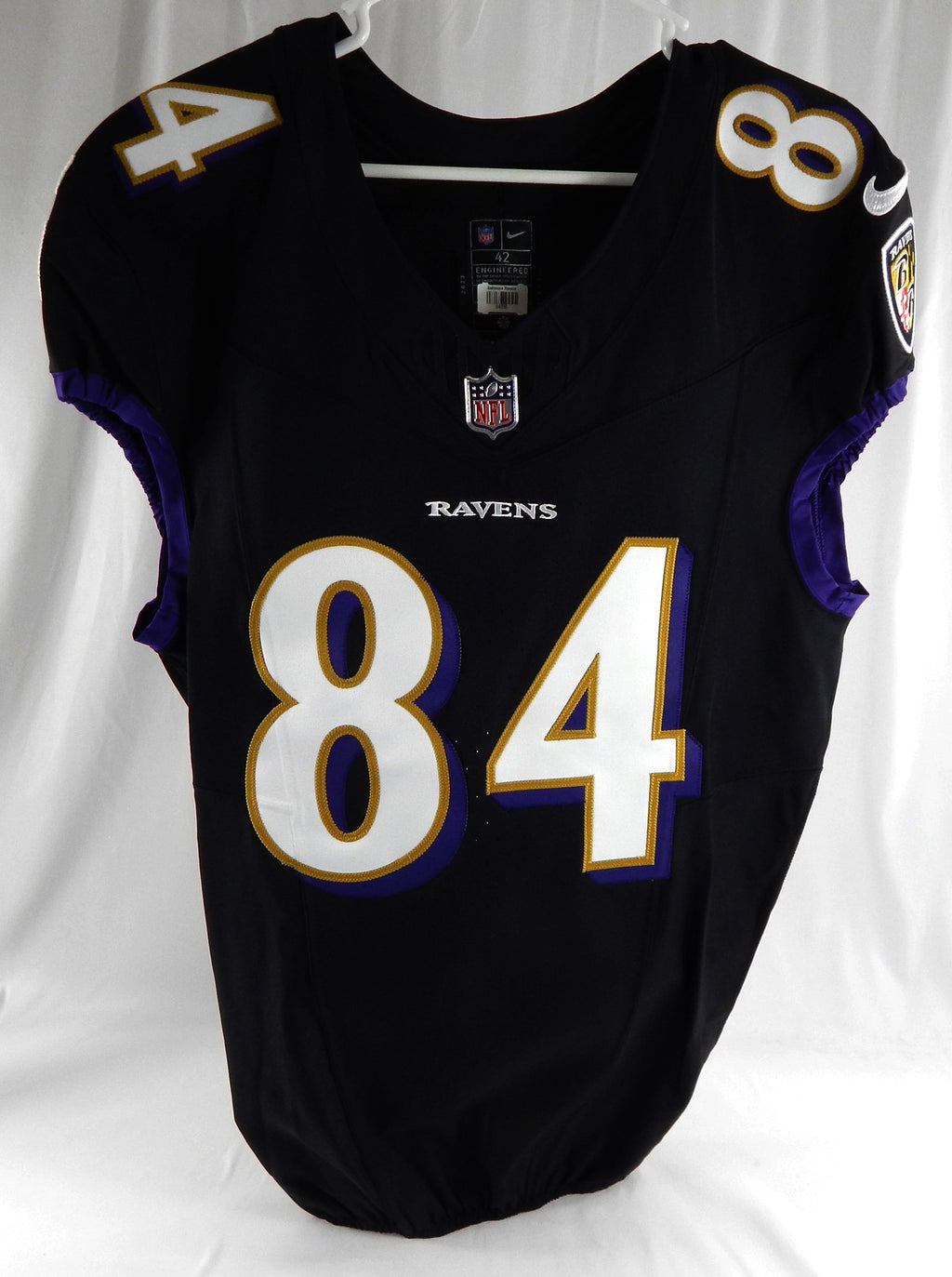 2023 Baltimore Ravens Travis Vokolek #84 Game Issued Black Jersey 42 714